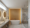 Philipana Grasscloth | Phillipe Romano - bathroom room setting