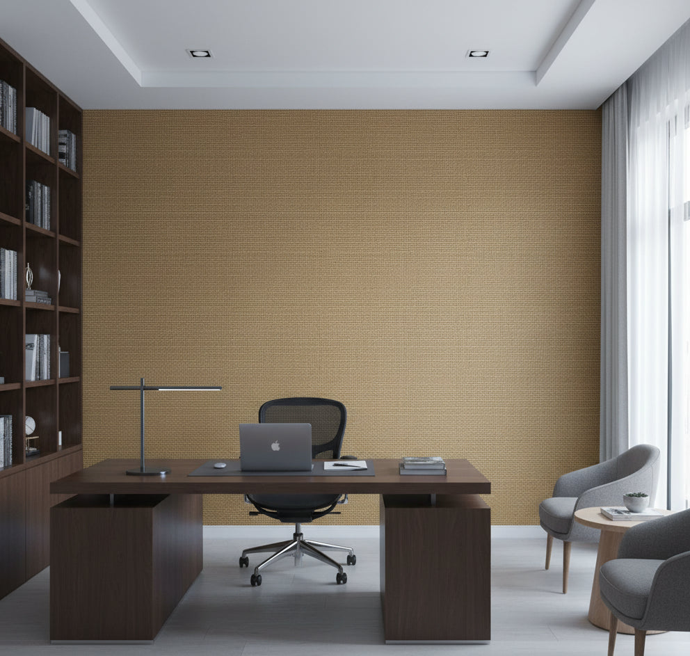 Philipana Grasscloth | Phillipe Romano - office room setting