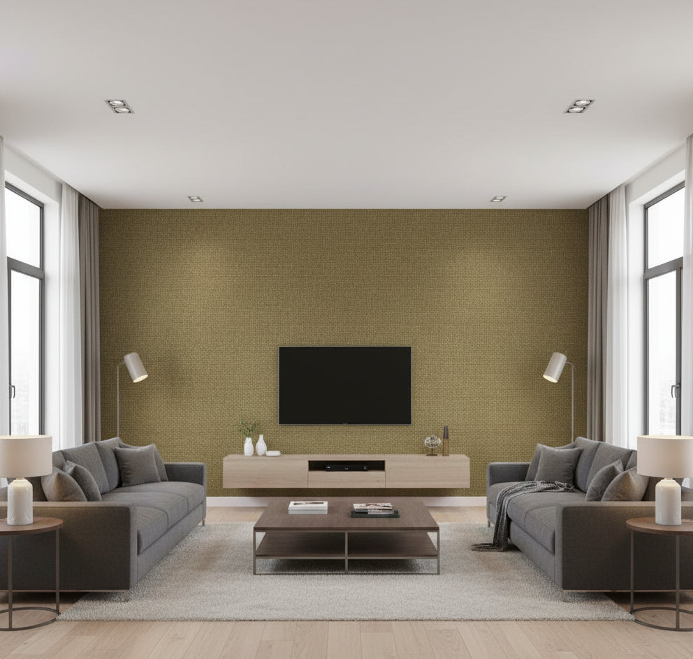 Philipana Grasscloth | Phillipe Romano - living room room setting