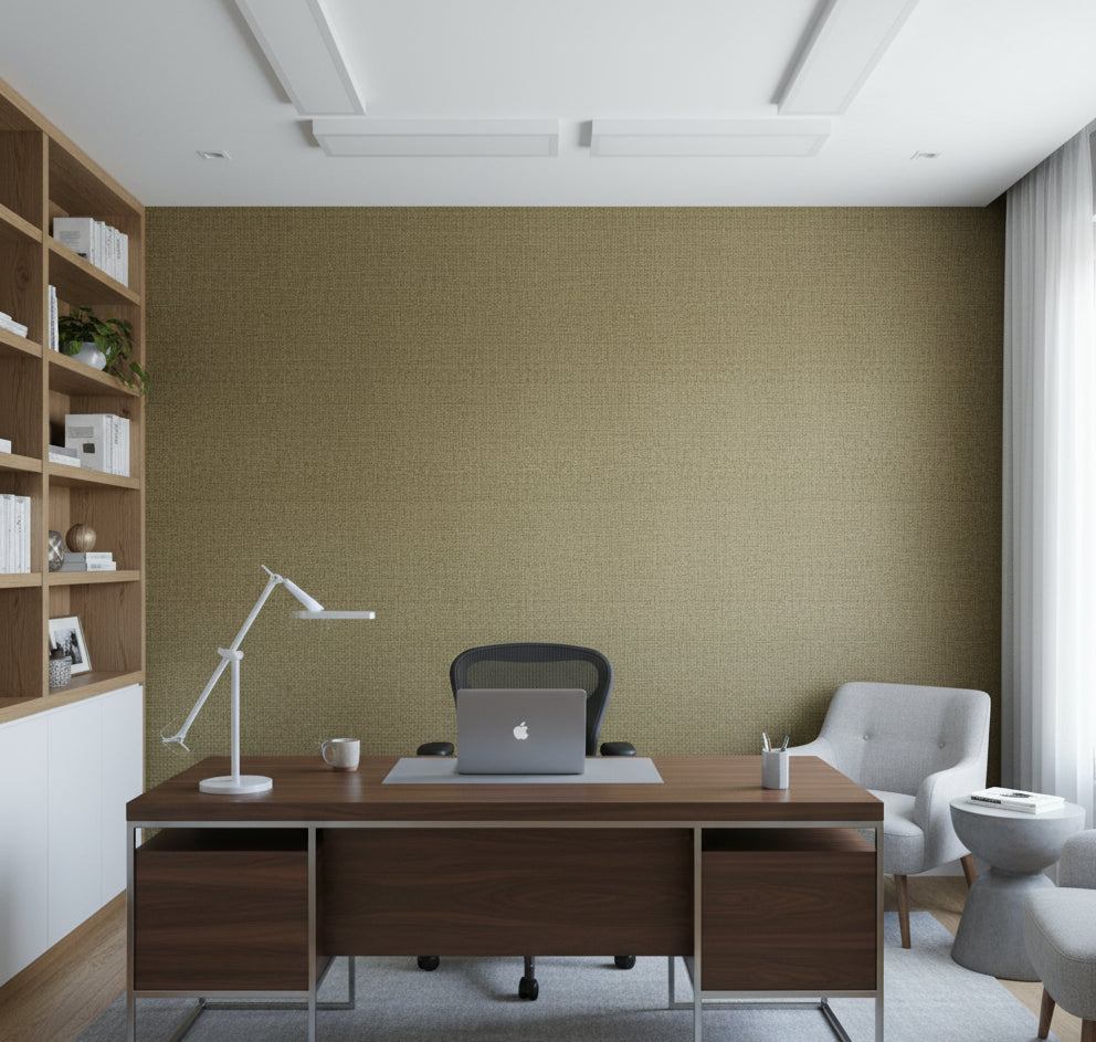 Philipana Grasscloth | Phillipe Romano - office room setting