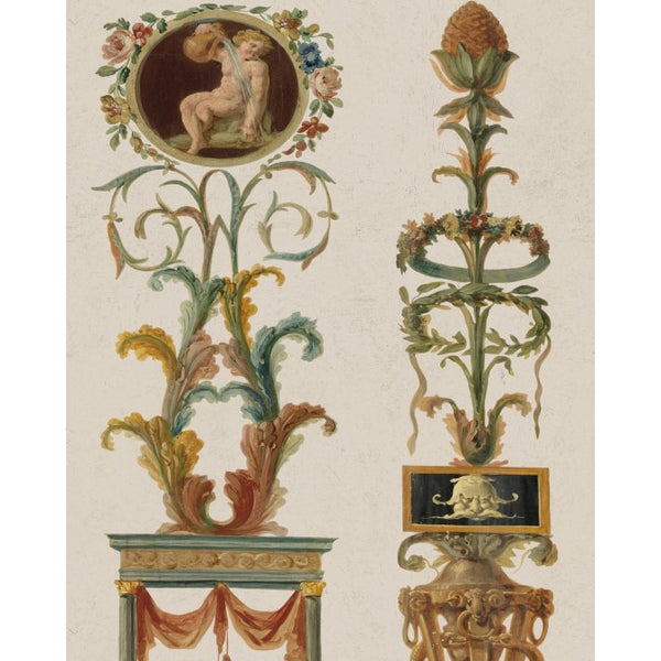 Pilasters - Taupe, Green, Beige, Brown Wallcovering | Mind the Gap