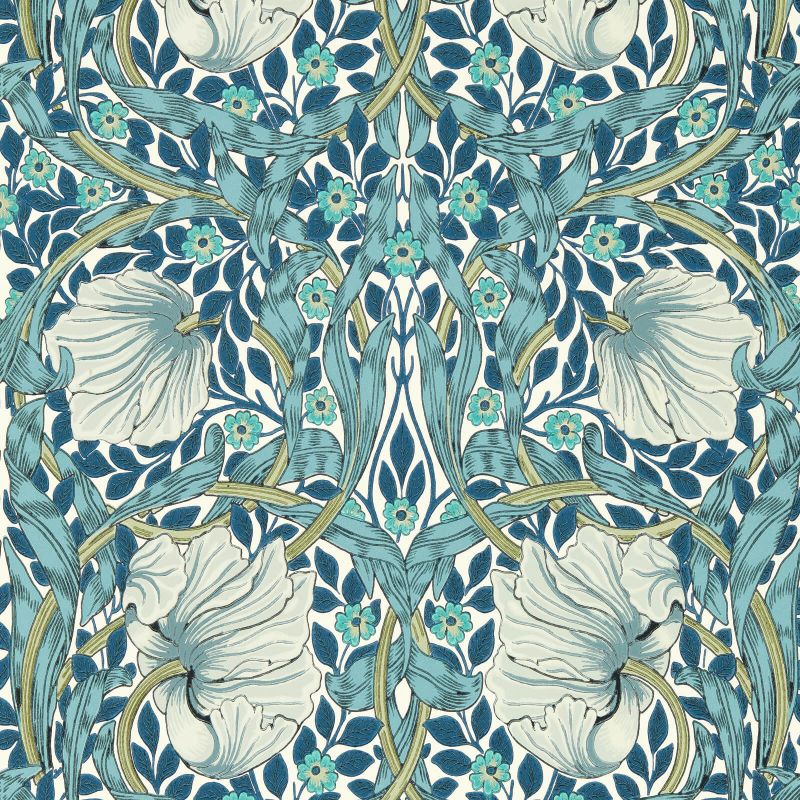 Pimpernel Wallpaper Mineral Cobalt | William Morris