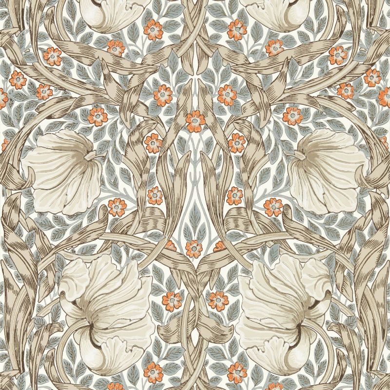 Pimpernel Wallpaper Coral Linen | William Morris