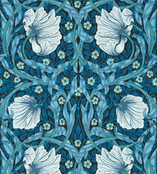 Pimpernel Wallpaper Opal Midnight | William Morris