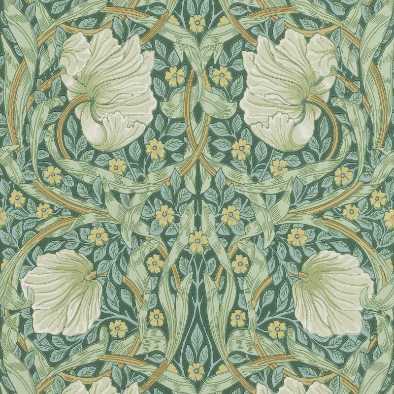 Pimpernel Wallpaper Slate Privet | William Morris