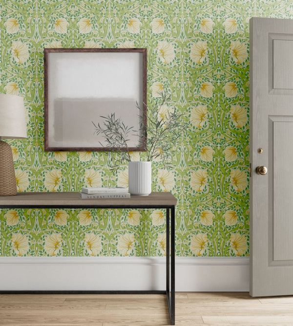 Pimpernel Watermelon Shamrock Wallcovering | William Morris