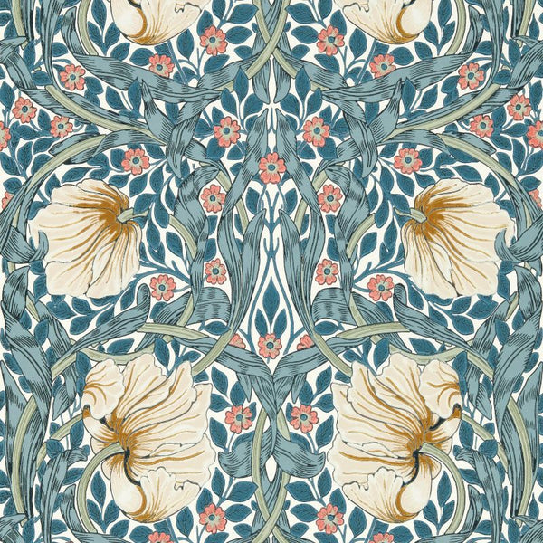 Pimpernel Wallpaper Coral Woad | William Morris