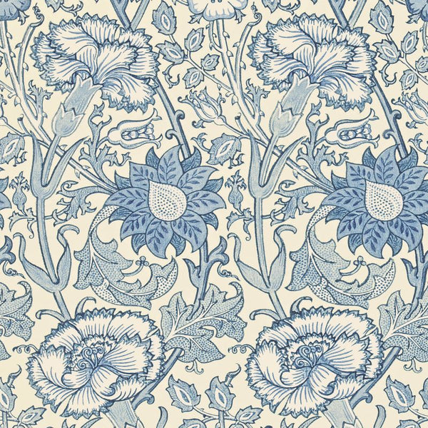 Pink & Rose Wallpaper Indigo  | William Morris