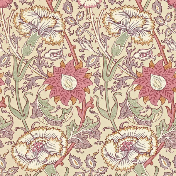 Pink & Rose Wallpaper White Manilla | William Morris