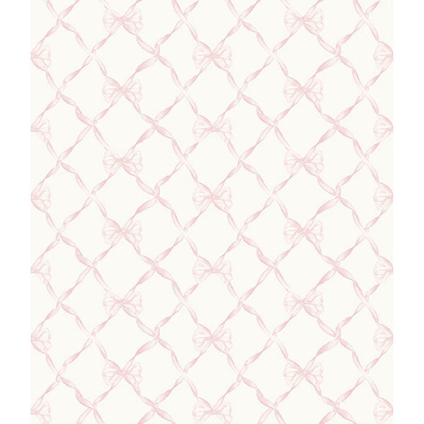 Pink Jam Baby Bow Peel and Stick Wallcovering | Jeffrey Stevens