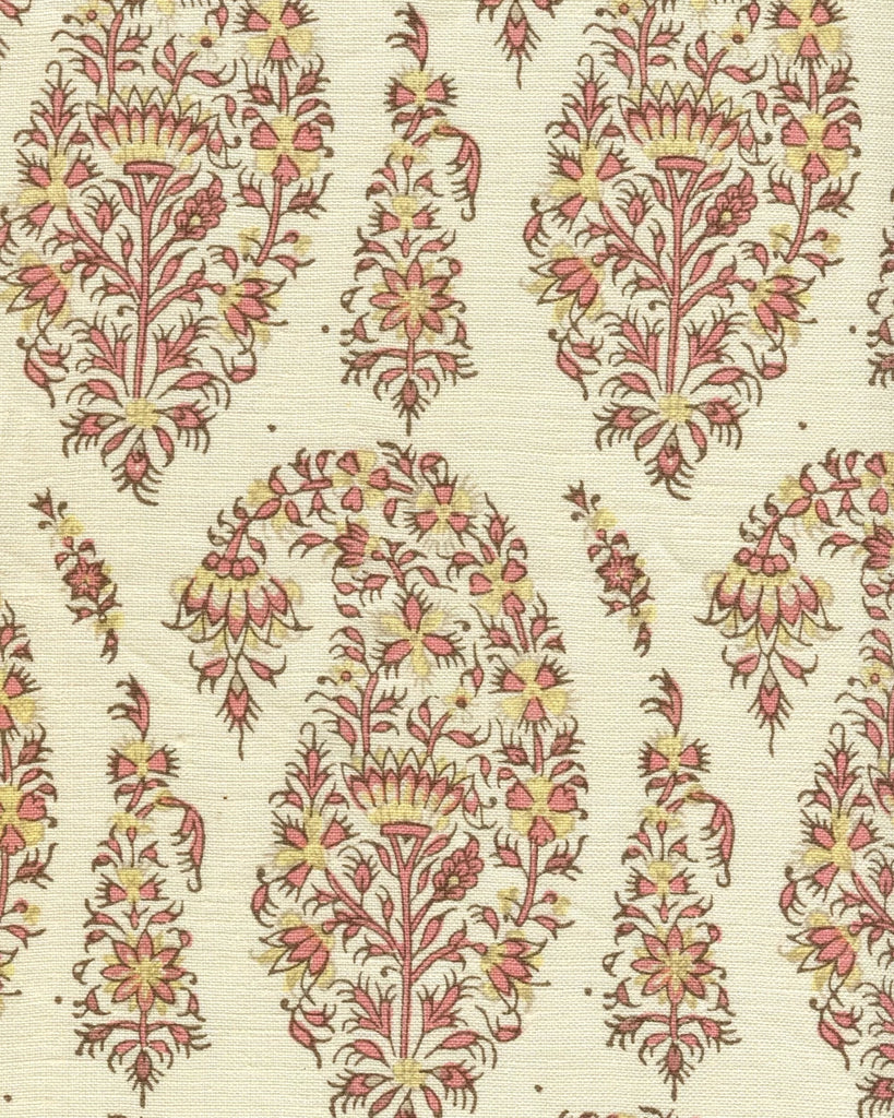 Pink on Cream Linen
