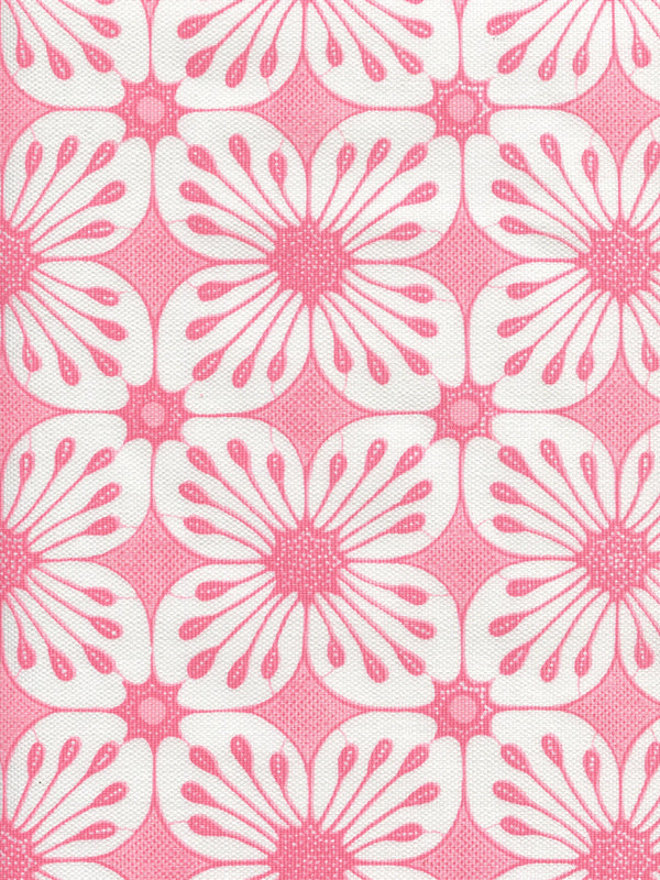 Barbados Batik Dark Pink Light Pink Screen Printed Fabric | China Seas