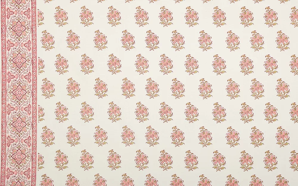 Pinks Green on Tinted Linen