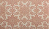 Pinks Rose on Ecru Linen