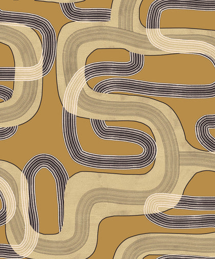 Pipelines Copper Wallcovering | Tres Tintas