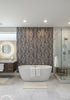 Pippy's Peacock Wallcovering - Dark Blue - bathroom room setting