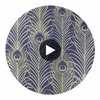 Pippy's Peacock Wallcovering - Dark Blue Circular Swatch | DW
