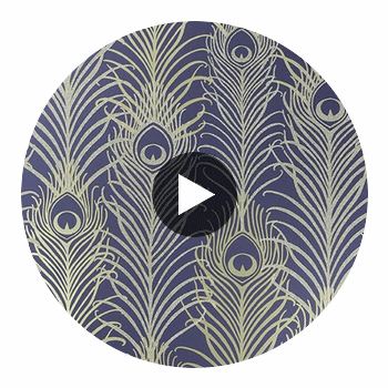 Pippy's Peacock Wallcovering - Dark Blue Circular Swatch | DW