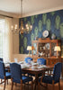 Pippy's Peacock Wallcovering - dining room room setting