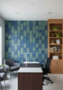 Pippy's Peacock Wallcovering - office room setting