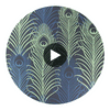 Pippy's Peacock Wallcovering Circular Swatch | DW