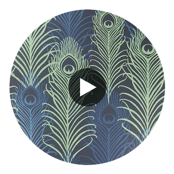 Pippy's Peacock Wallcovering Circular Swatch | DW