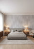 Pippy's Peacock Wallcovering - Silver - bedroom room setting