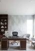 Pippy's Peacock Wallcovering - Silver - office room setting