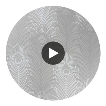 Pippy's Peacock Wallcovering - Silver Circular Swatch | DW