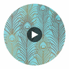 Pippy's Peacock Wallcovering - Teal Circular Swatch | DW