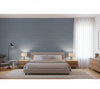 Placido Pleated Grasscloth | Phillipe Romano - bedroom room setting