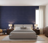 Placido Pleated Grasscloth | Phillipe Romano - bedroom room setting