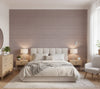 Placido Pleated Grasscloth | Phillipe Romano - bedroom room setting