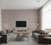 Placido Pleated Grasscloth | Phillipe Romano - living room room setting
