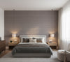 Placido Pleated Grasscloth | Phillipe Romano - bedroom room setting