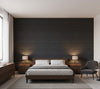 Placido Pleated Grasscloth | Phillipe Romano - bedroom room setting