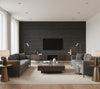 Placido Pleated Grasscloth | Phillipe Romano - living room room setting