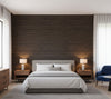 Placido Pleated Grasscloth | Phillipe Romano - bedroom room setting