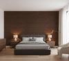 Placido Pleated Grasscloth | Phillipe Romano - bedroom room setting