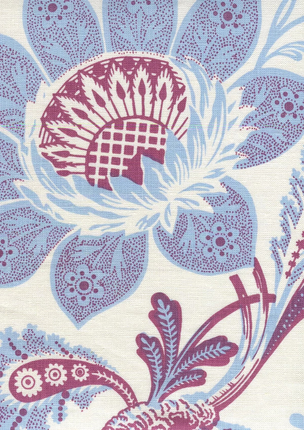 Plum Cascade on White Wallcoverings | Home Couture