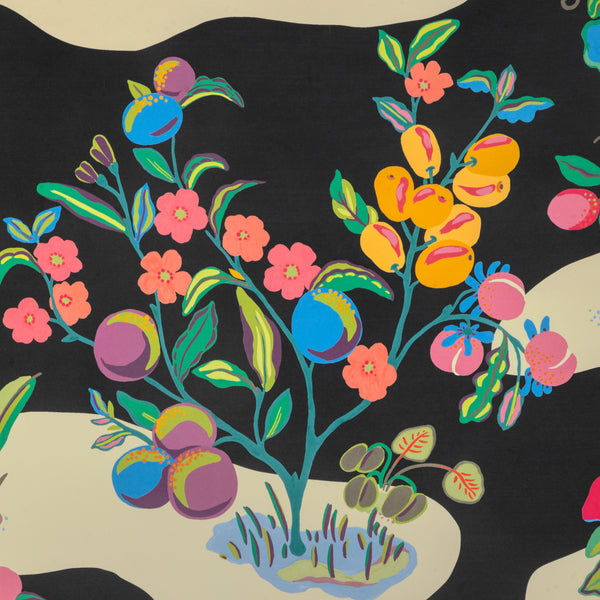 Pomelo - Noir Wallcovering | Kravet