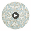 Pontorma Fabrics (af24556) – Robin's Egg Robin's Egg | Thibaut Circular Swatch | Thibaut