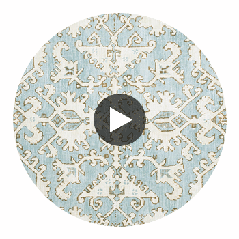 Pontorma Fabrics (af24556) – Robin's Egg Robin's Egg | Thibaut Circular Swatch | Thibaut