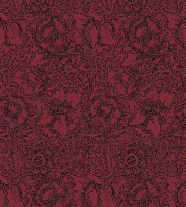 Poppy Wine Wallcovering | William Morris