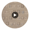 Postcards from Europe - Buff Cream | Designer Wallcoverings Circular Swatch | DW