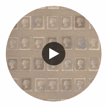 Postcards from Europe - Buff Cream | Designer Wallcoverings Circular Swatch | DW