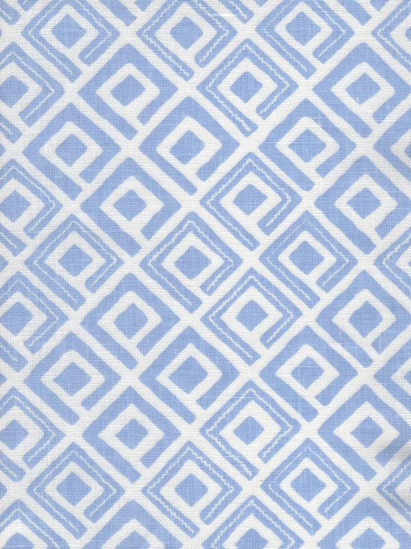 Powder Blue on White Linen Wallcoverings | Alan Campbell
