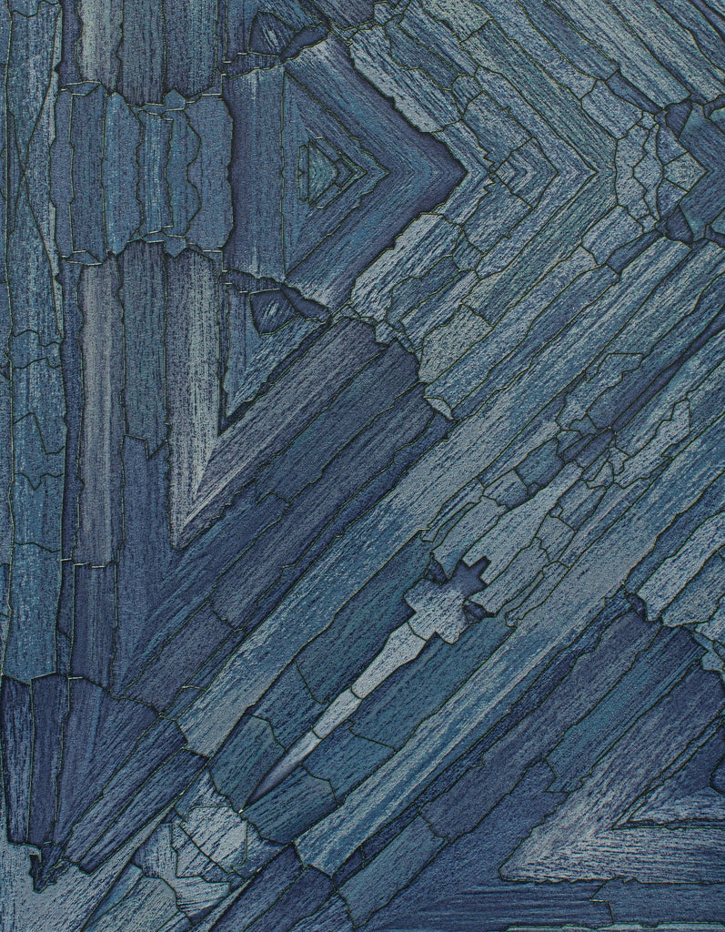 Prague Apricus Blue Morpho Wallcovering | Phillipe Romano