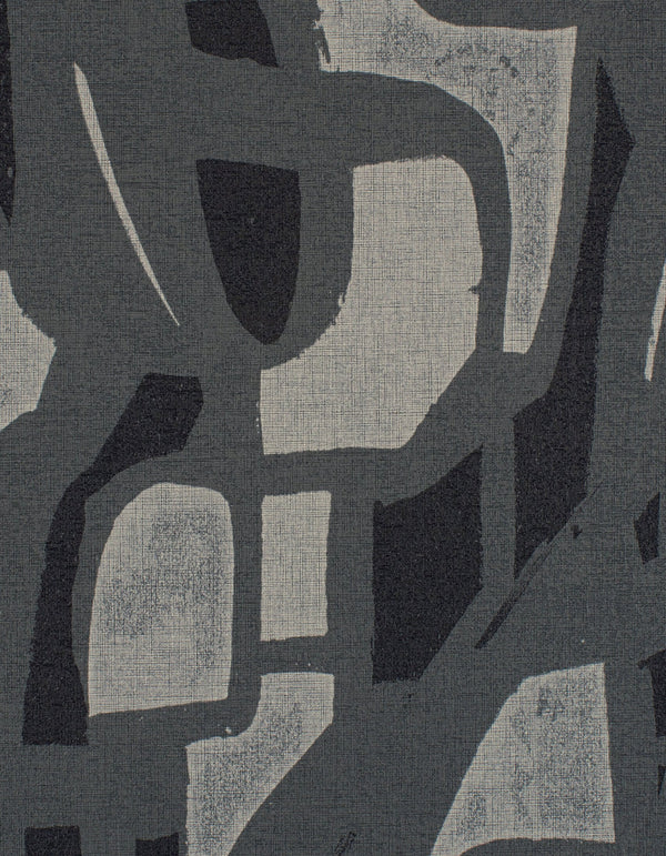 Prague Vox Charcoal Wallcovering | Phillipe Romano