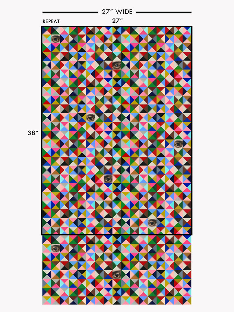 Harlequin Vibrance Peeking Wallcovering | FallingStar Studio